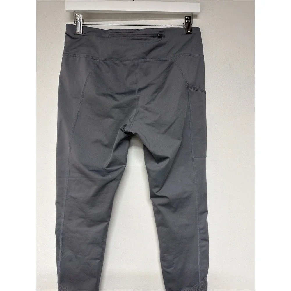 Nike Dri-fit Leggings Size M Womens Mid Rise Activewear Casual Gray